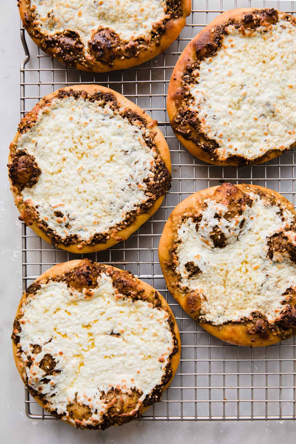 Manakish (Manakeesh) with Za'atar and Cheese