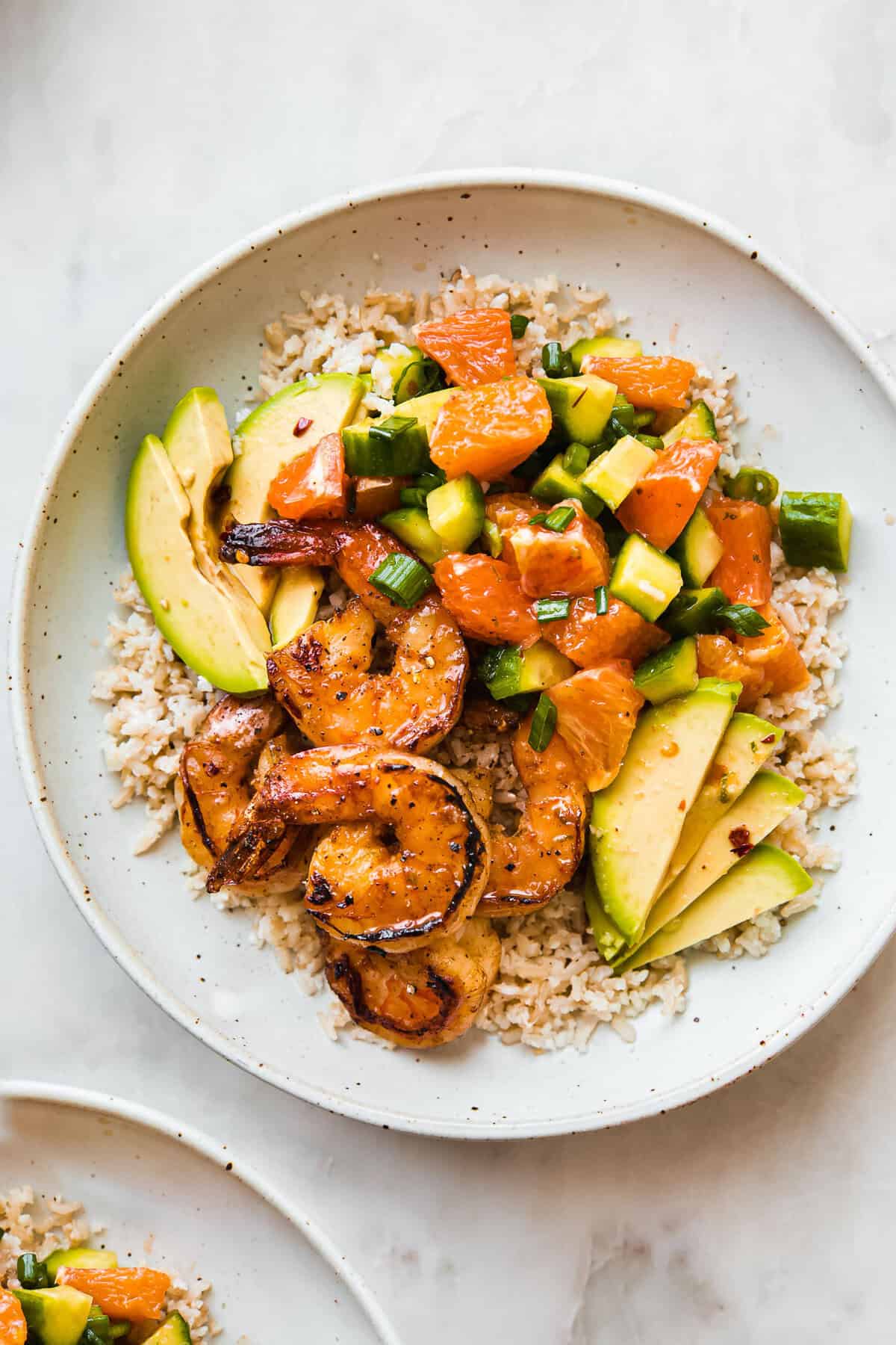 Glowing Sesame Ponzu Shrimp Rice Bowls