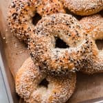Everything protein bagels on sheet pan