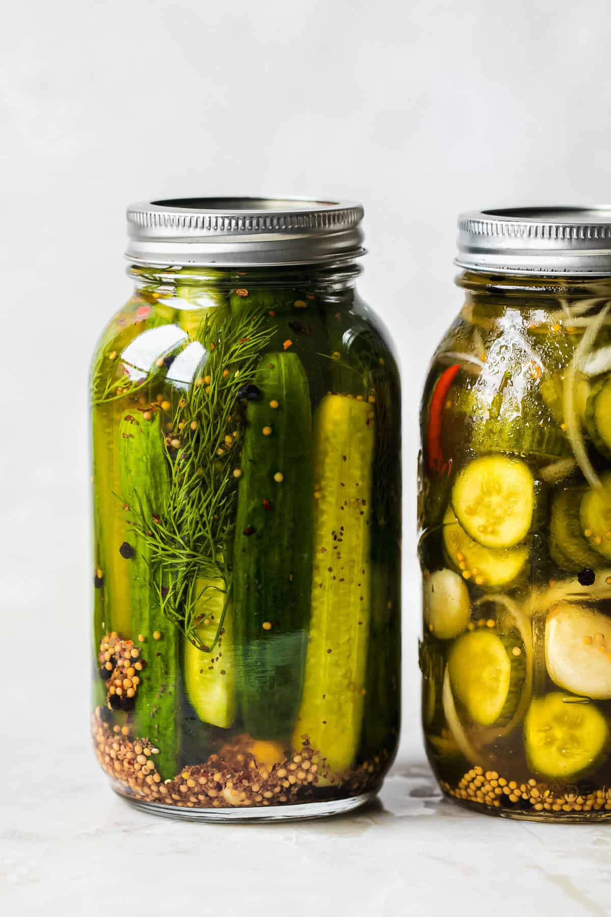 Refrigerator Pickles Recipe (2 Ways!) - Little Spice Jar