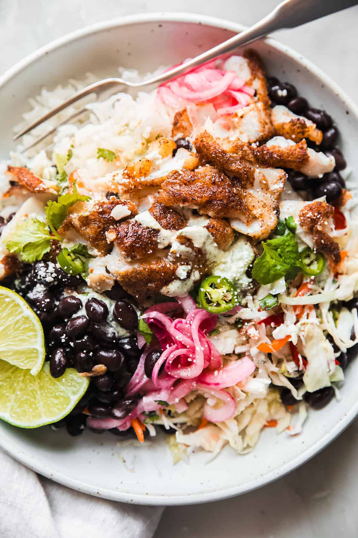 Spicy Fish Taco Bowls