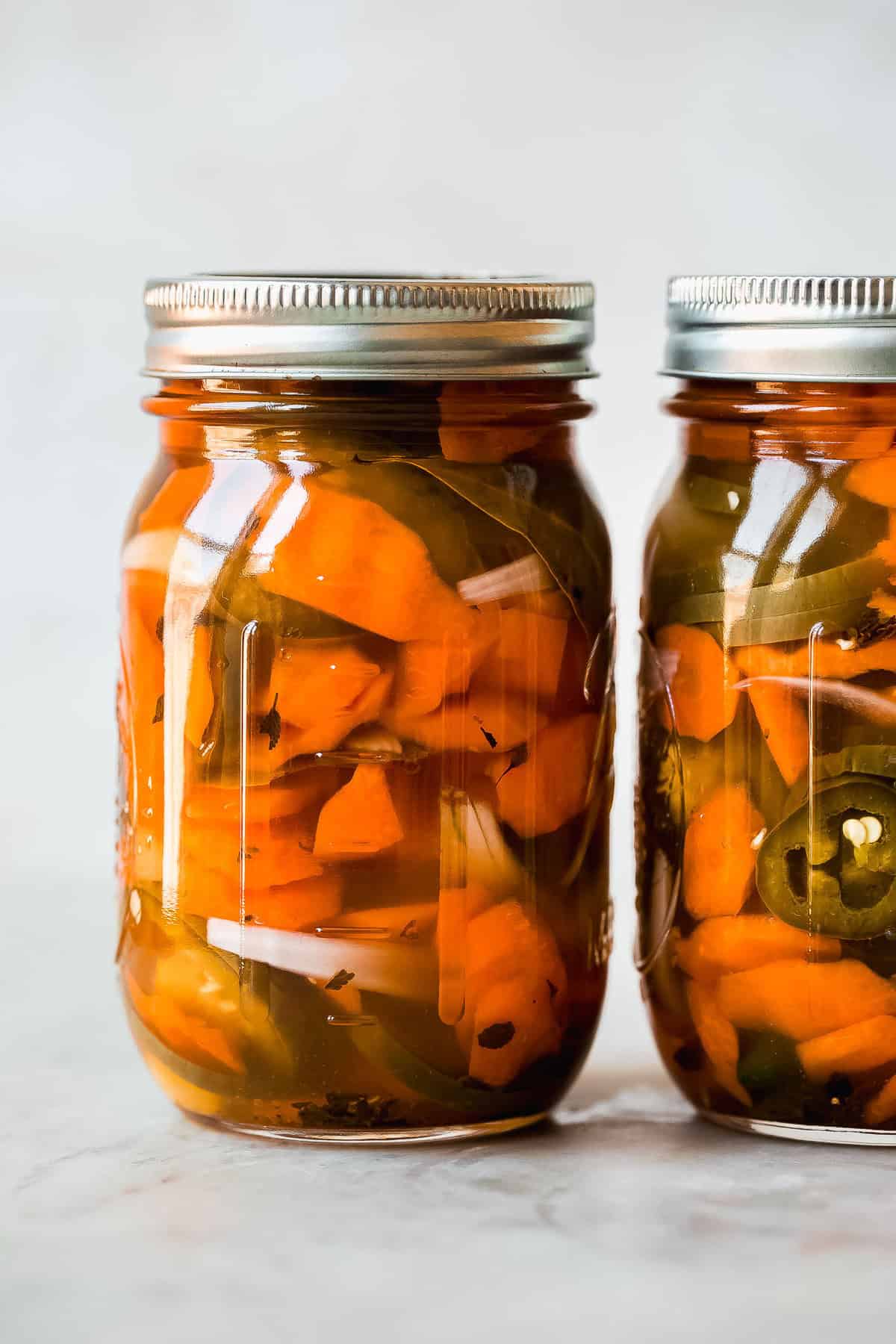 Mexican Quick Pickled Carrots with Jalapeños