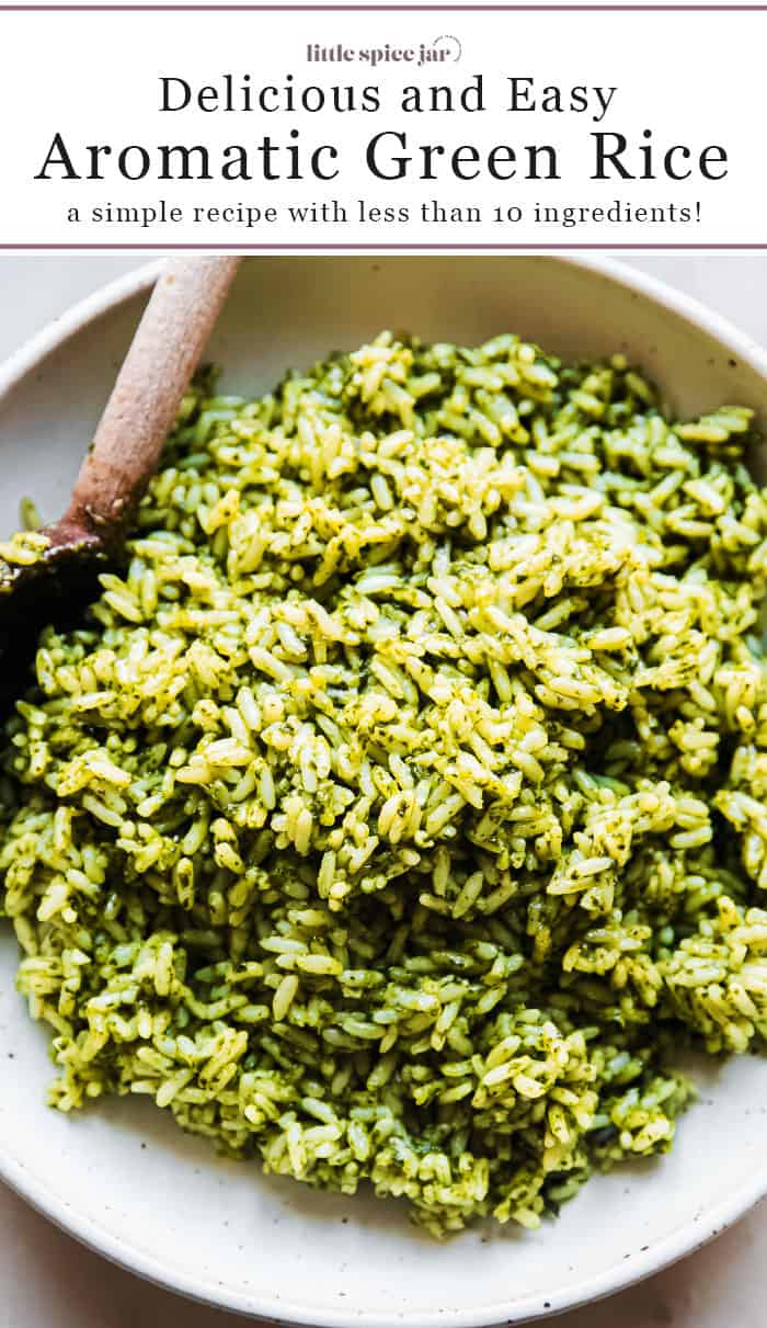 Green Tapioca Rice Aromatic Green Rice Recipe | Little Spice Jar