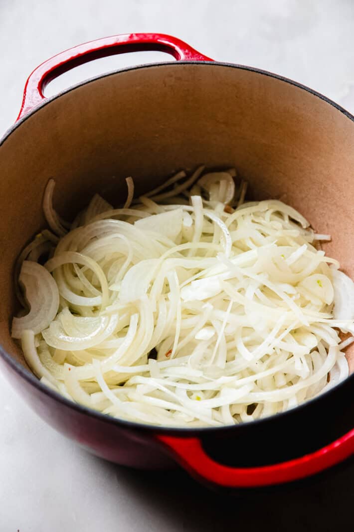 onions before frying in oil
