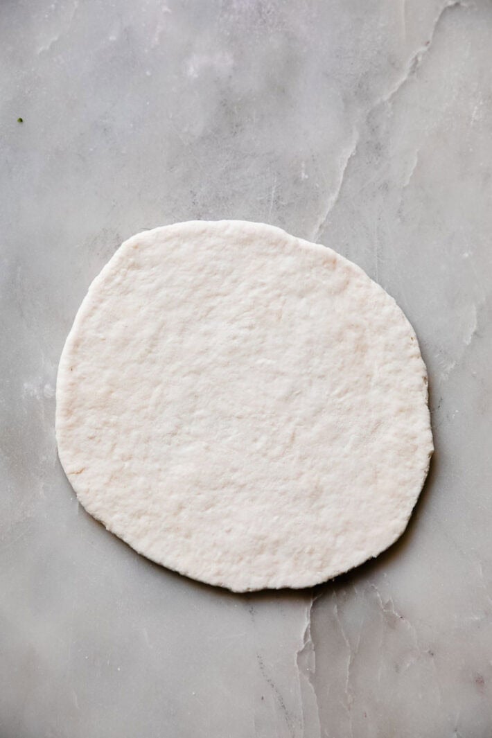 flattened flatbread
