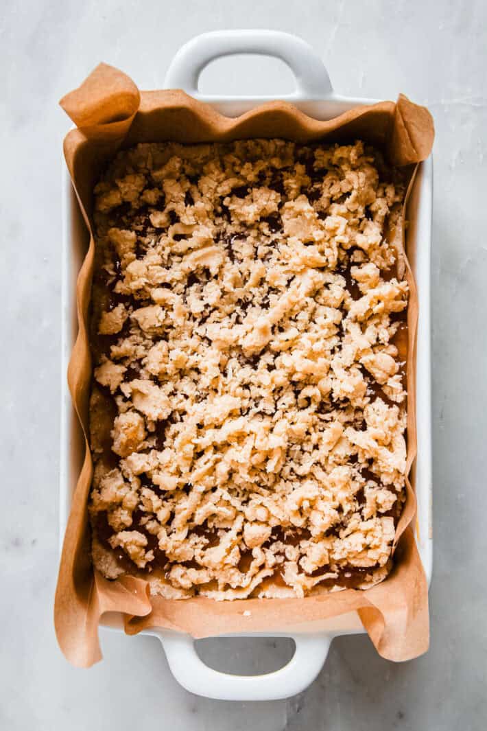 mabrousheh crust grated on top before baking