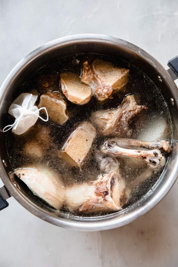 instant pot loading with bones for broth