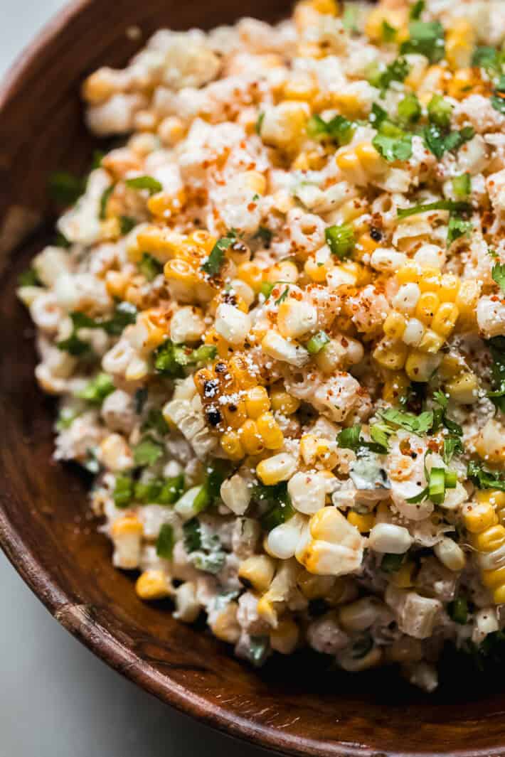 corn pasta salad dressed
