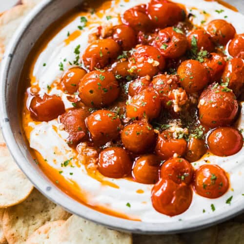 roasted tomato labneh dip