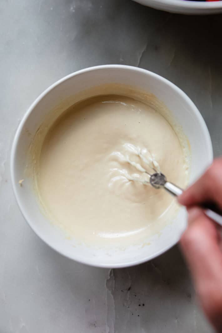 ;Emon tahini dressing in bowl