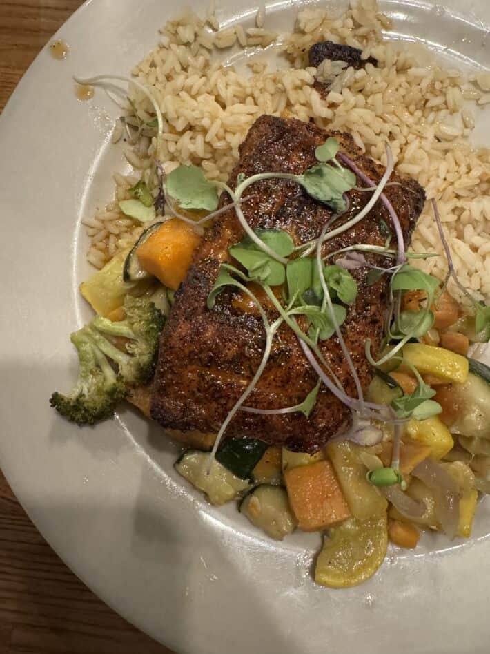 salmon from side street cafe